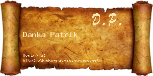 Danka Patrik névjegykártya